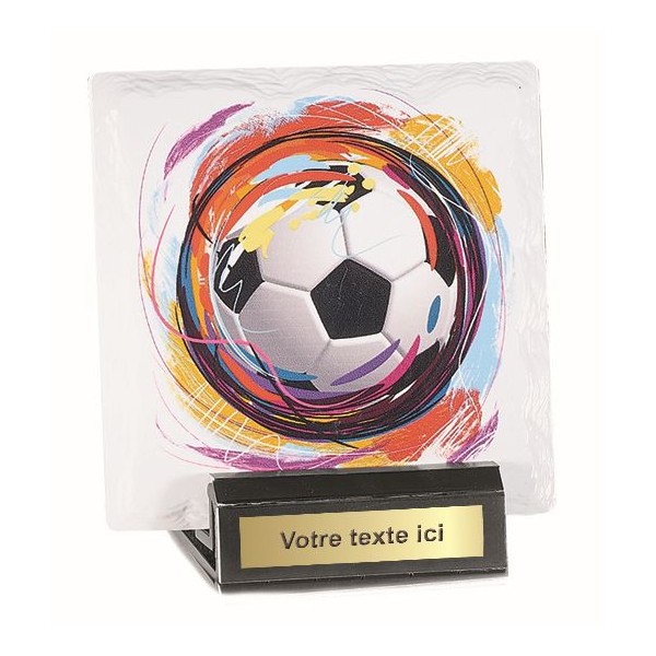 Trophée Football Ballon Abs métallisé Or Argent FS-84-01